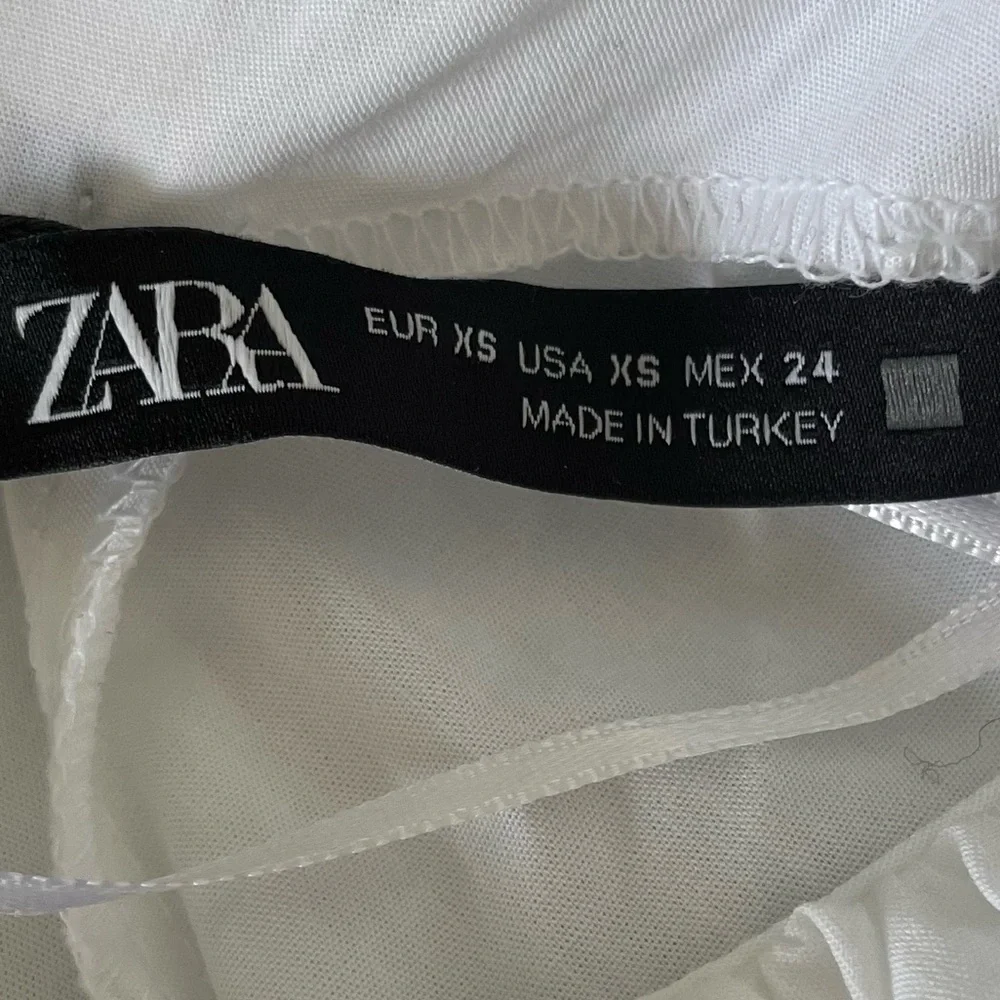Zara White Two Ways Poplin Tie Oversized Blouse
